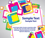 Colorful cubes card design